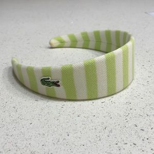Lacoste Green & White Stripe Headband